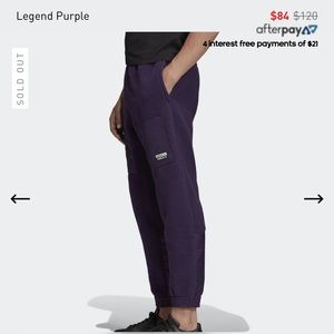 adidas Originals R.Y.V. Track Pants	 Purple NWT